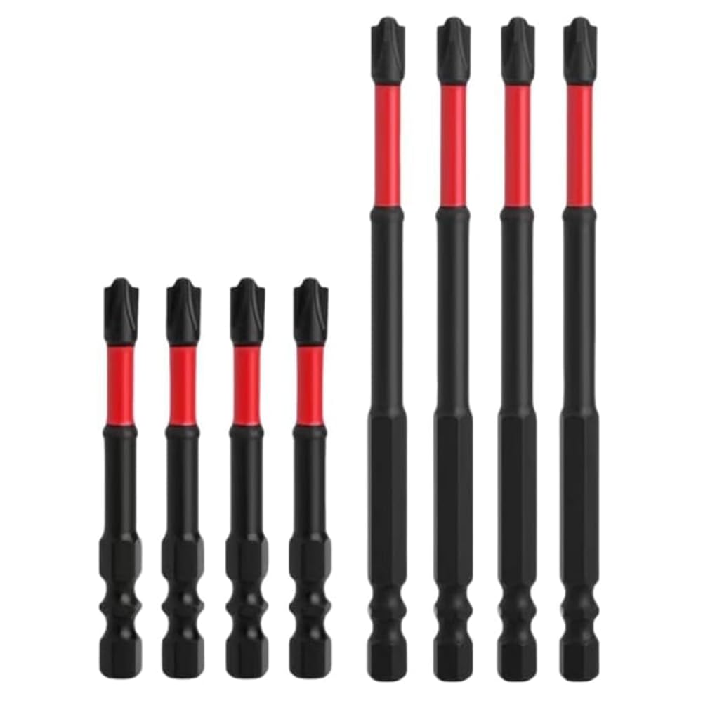 UDSKNV[KSL Screwdriver Bit Set Magnetism Screwdriver Bit 65mm & 110mm Slotted Heads 8pcs 1/4 Inch Hex Shank