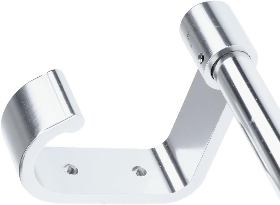 タオルバー アルミダブルシングルタオルレールバーフックバスルームシェルフホルダーハンガーキッチン収納ラックシルバーシングルバーフック