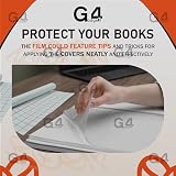 G4GADGET Okładka książki 33 cm x 3 metry samoprzylepna folia okładkowa do książek, przezroczysta, samoprzylepny tył, plastikowa okładka książki