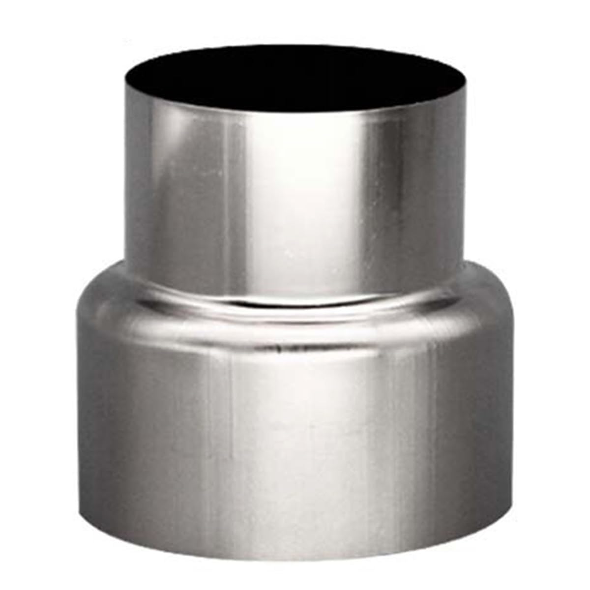 Stainless Steel Flue Exhaust Pipe, Reducing Joint Chimney Adaptor Stove Pipe Household Ventilation Accessories(80mm Big Head~70mm Small Head)