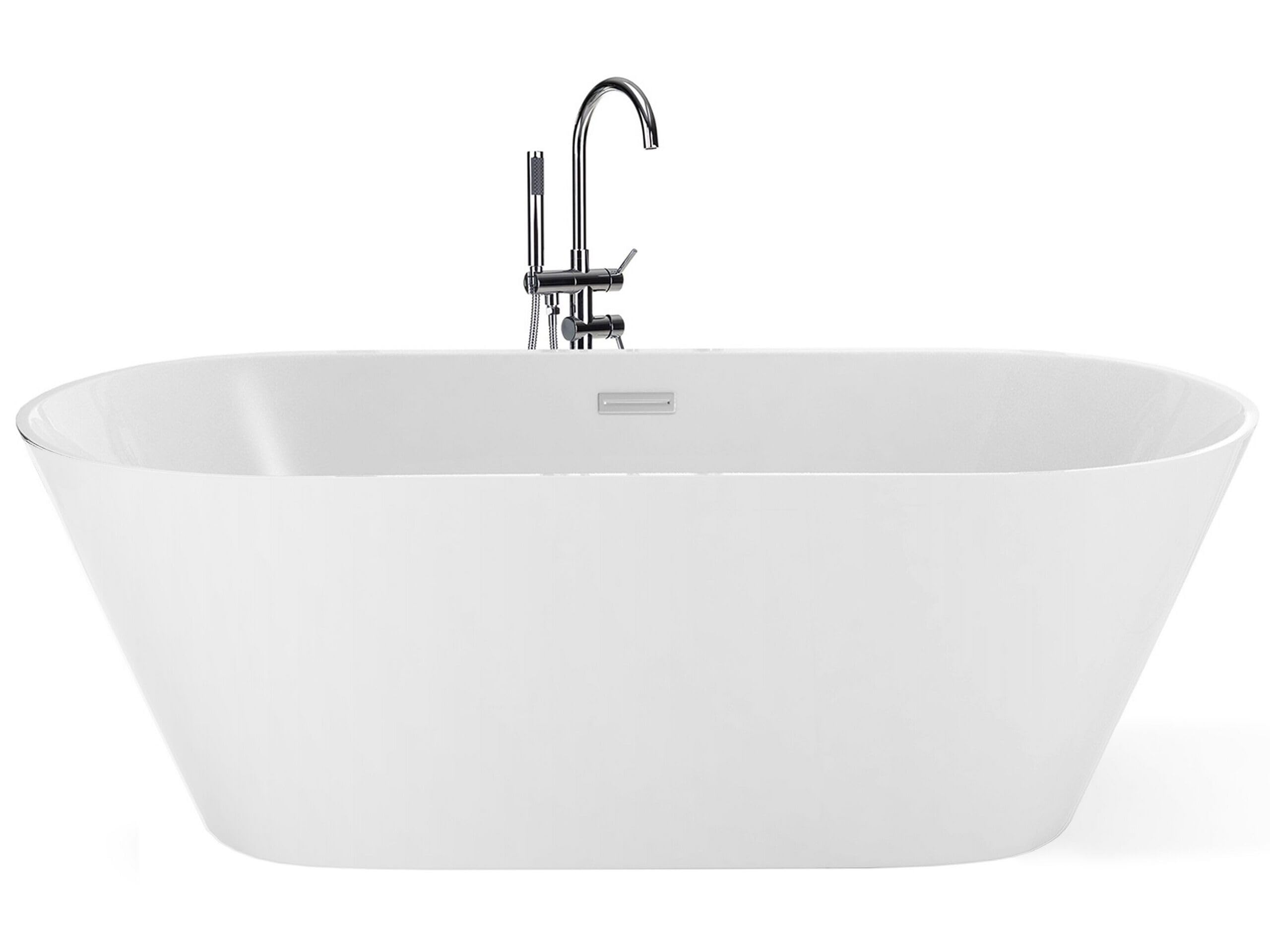 Bañera independiente acrílico sanitario blanco ovalada 150 x 75 cm diseño moderno Havana