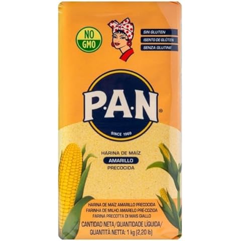 Premium Pre-Cooked Yellow Corn Flour - 1kg | Gluten-free and all-natural Cover