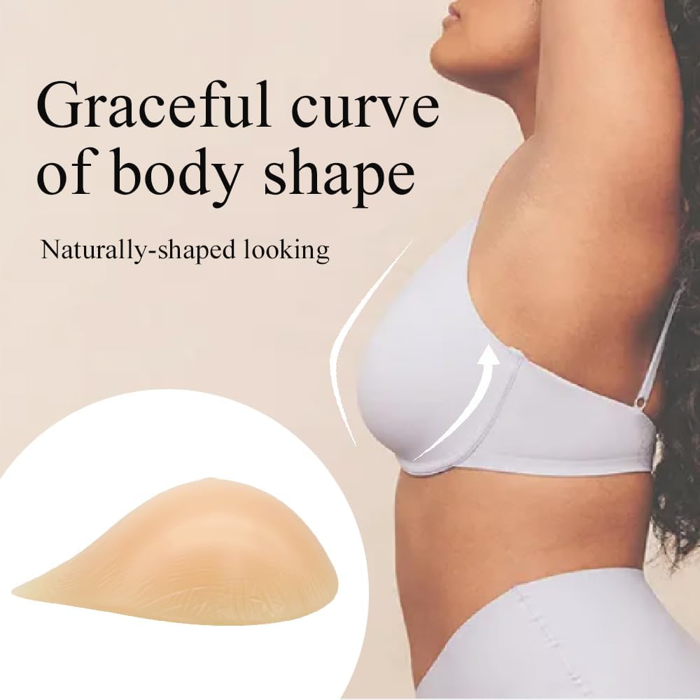 Silicone Breast Form Triangle Mastectomy Prosthesis Concave Bra Insert Enhancer Pad 1 Piece