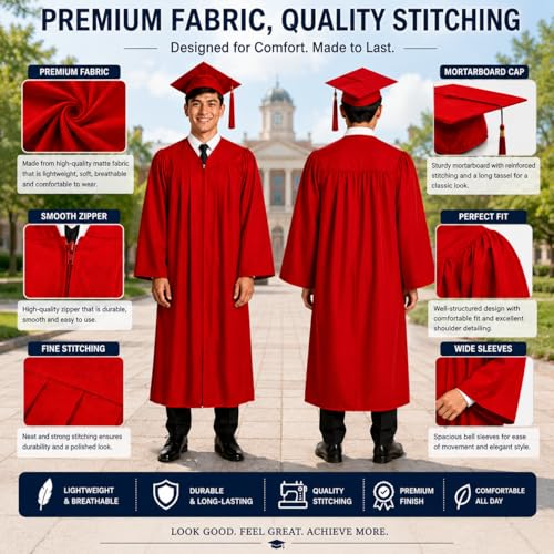 Image of graduation gown for adult convocation gown for boys & girls fancy dress competition