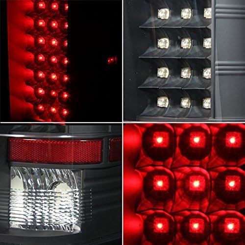 AKKON - For Black 07-13 Silverado Pickup Full LED Tail Lights Brake Lamp Replacement Driver And Passenger Side