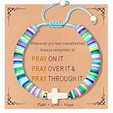 TOLOWOBK Cross Bracelet Christian Gifts for Women, Kids, Teens, Teenager Girls Gift Ideas Religious Jewelry for Women Bible Verse Jesus Bracelets Confirmation Gifts for Teen Girls Trendy Stuff