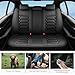 Kaomim Fit Cherokee Car Seat Covers (5 Seats Full Set) Compatible with Jeep Cherokee 2014-2024 - Full Coverage Breathable Leather, Airbag Compatible, Waterproof & All-Weather, Easy to Install, Black