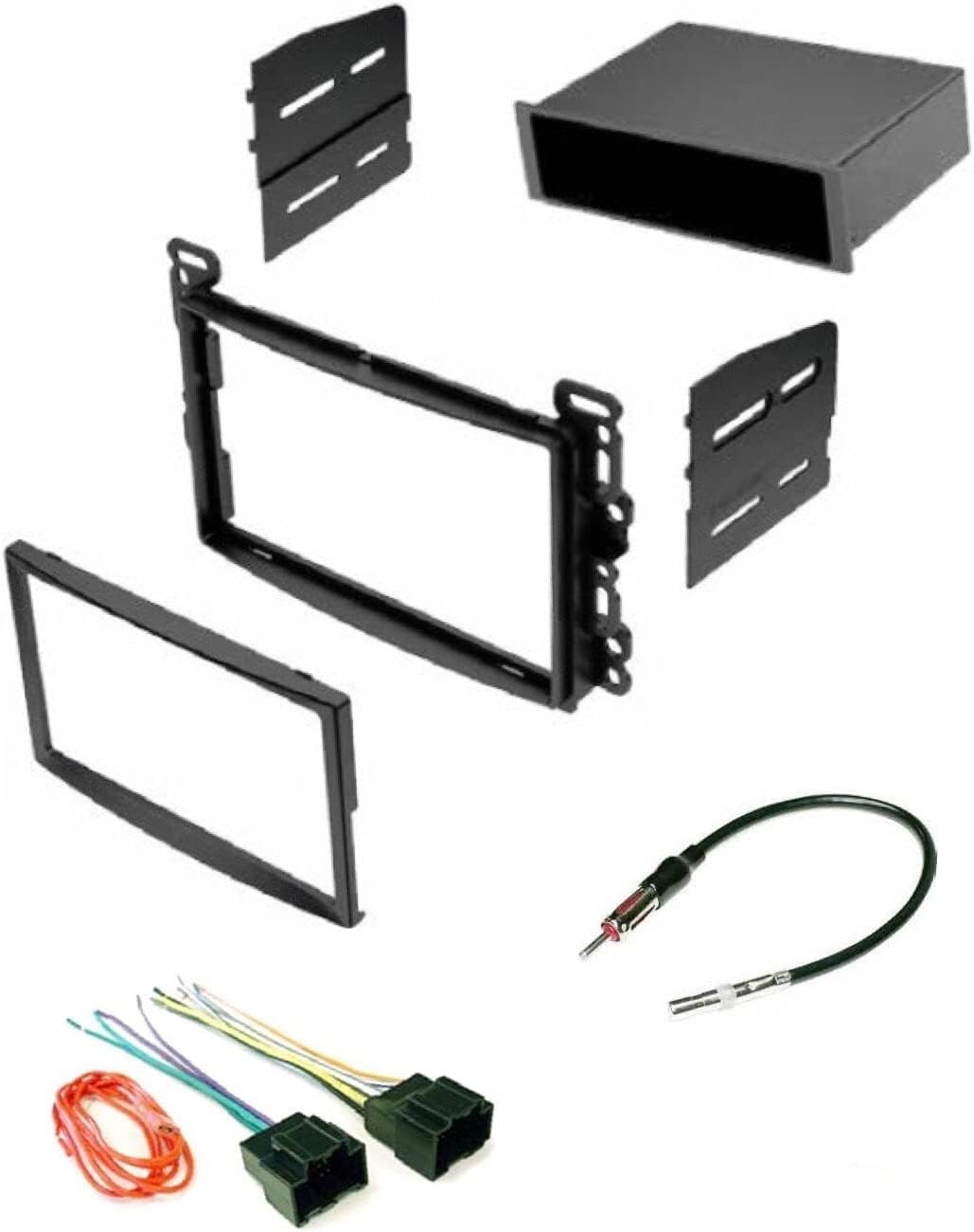 ASC Audio Car Stereo Dash Kit, Wire Harness, and Antenna Adapter for some Chevrolet Pontiac Saturn Vehicles - Compatible Vehicles Listed Below