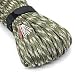 PSKOOK Survival Paracord Parachute Fire Cord Survival Ropes Red Tinder Cord PE Fishing Line Cotton Thread 7 Strands Outdoor 20, 25, 100 Feet (Forest Camo, 100)