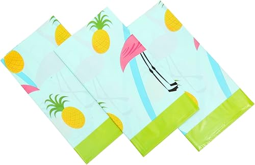 Miniatura 6 de Paquete de 3 manteles con patrón de flamenco para decoraciones de cumpleaños con temática de piña, mantel de plástico para suministros de fiesta