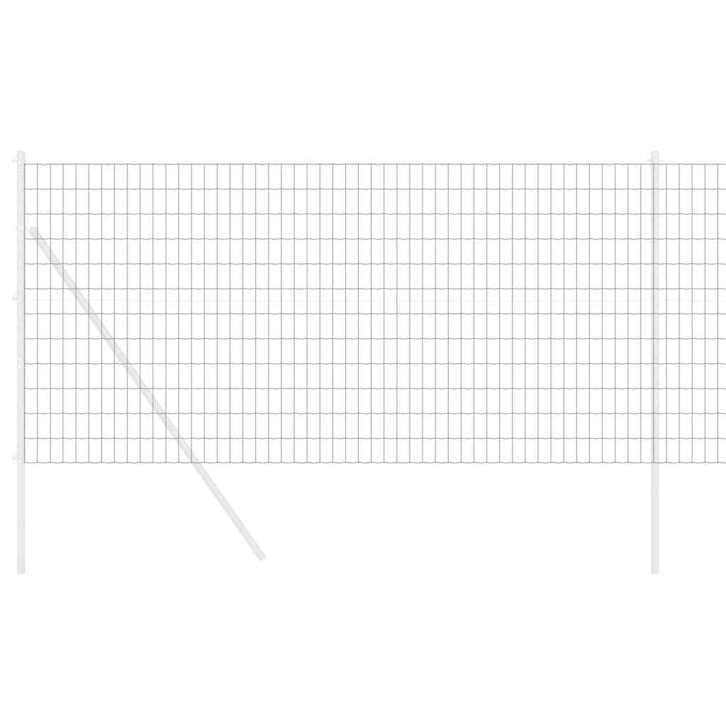 Ogrodzenie euro, szare, 1,2 x 25 m, żelazo powlekane PCW, wytrzymałe ogrodzenie ogrodowe do użytku na zewnątrz, bariera dla zwierząt, łatwy montaż bez kopania