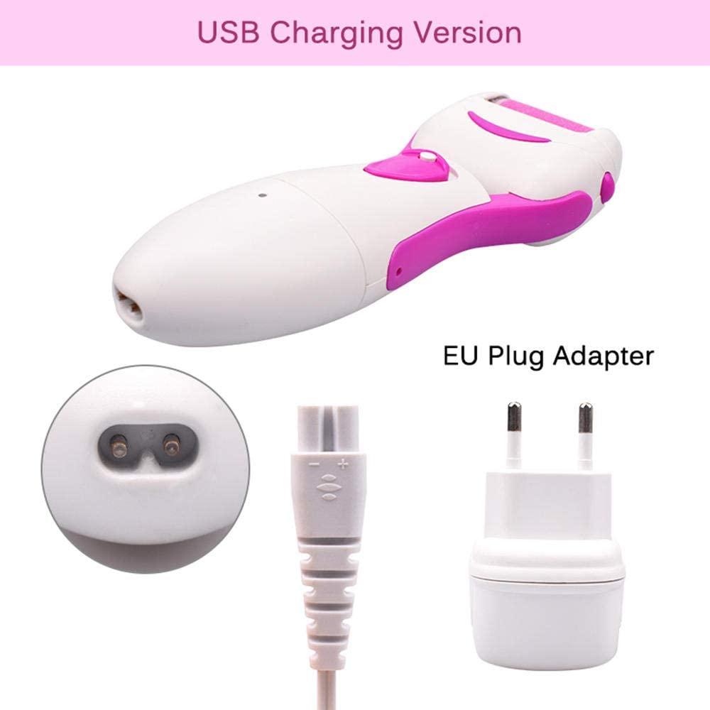 Lima eléctrica para pies, removedor de Callos eléctrico, removedor de Piel Dura, Lima para pies, Kit de pedicura, Cuidado de pies electrónico Profesional, Azul (Rosa)