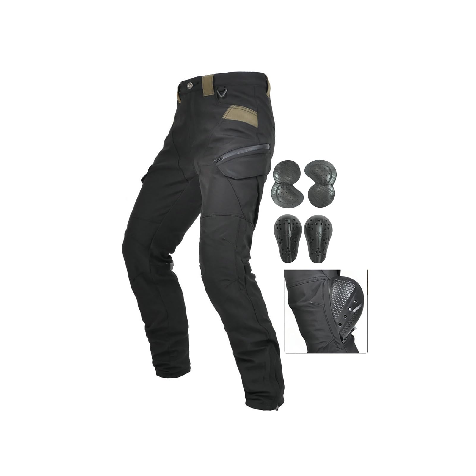 Pantaloni Da Moto Impermeabili Jeans Da Motocross Protezione CE, Vestibilità Elasticizzata, Pantaloni Da Motociclista Protettivi, Adventure