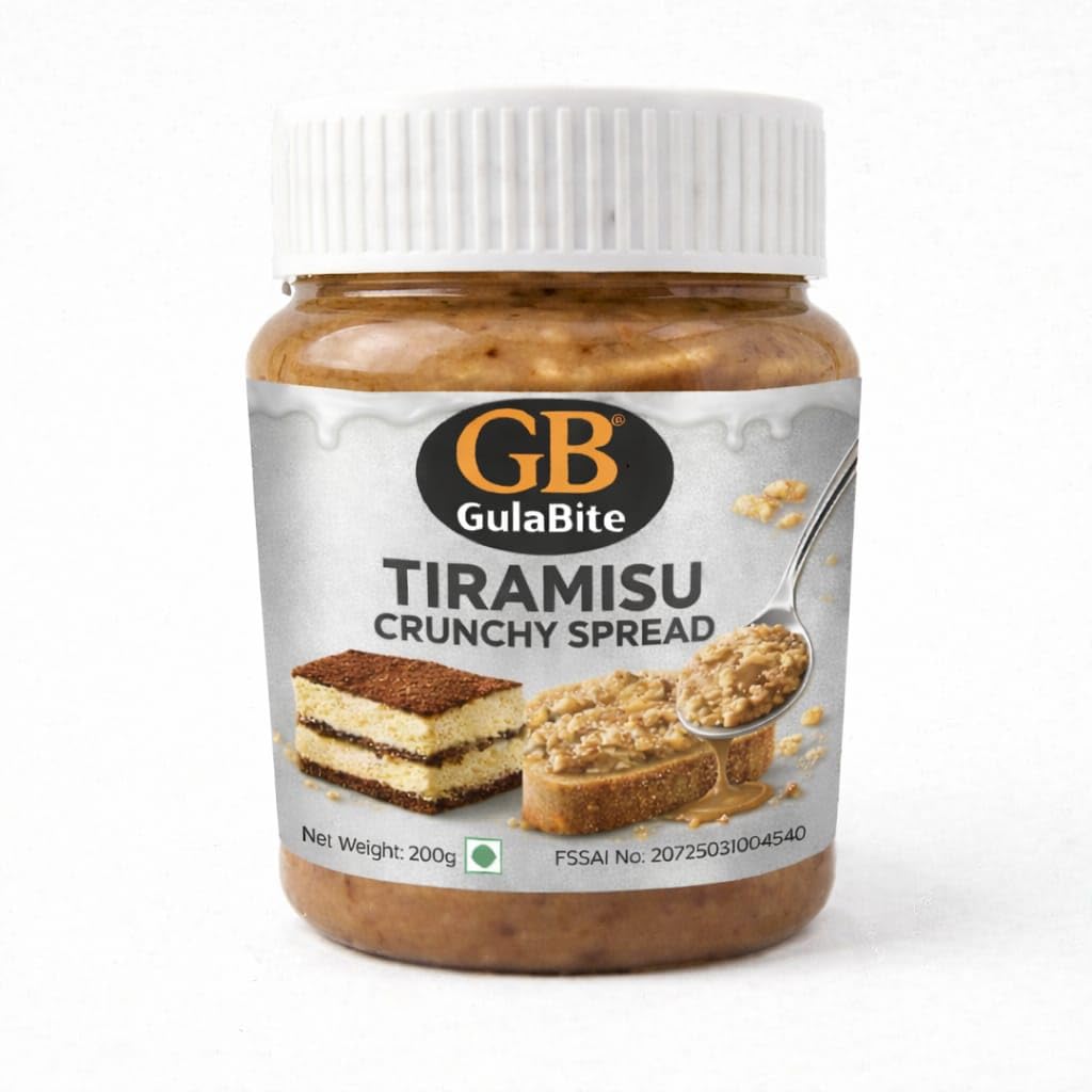 GulaBite Tiramisu Crunchy Spread 200g | Coffee Cream Flavor with Crunch | Perfect for Bread, Pancakes & Desserts-image-7