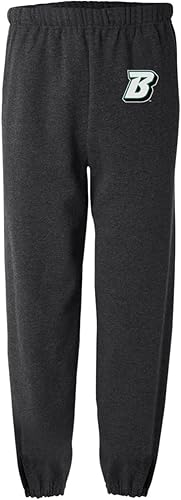 Miniatura 2 de LOGOVISION Pantalones deportivos para hombre con logotipo primario colegiado colección jaspeado carbón