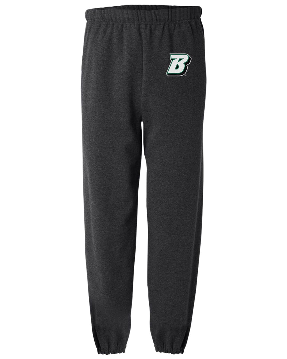 LOGOVISION Binghamton University Primary Logo Mens Jogger Sweatpants, Charcoal Heather, Small