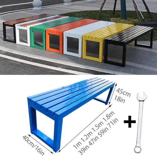Banco de jardín de metal con acabado premium resistente a la intemperie 3