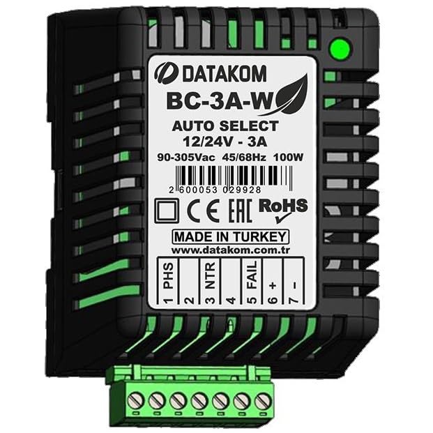 DATAKOM BC-3A-W Hi-Efficiency Battery Charger