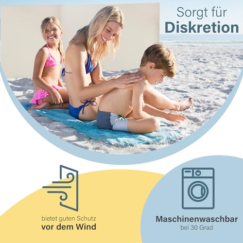 Windschutz Camping Sichtschutz Strand, Mobiler Strandwindschutz 5m, Windfang Camping Sichtschutz