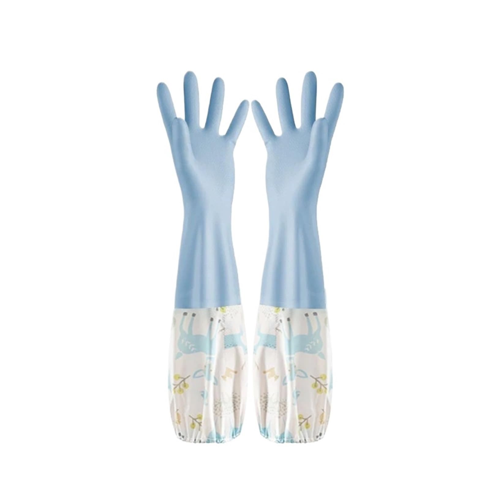 Guantes Limpieza Guantes for lavar platos de una sola capa, con manga extendida, banda elástica, goma, antideslizantes, gruesos, impermeables, for cocina