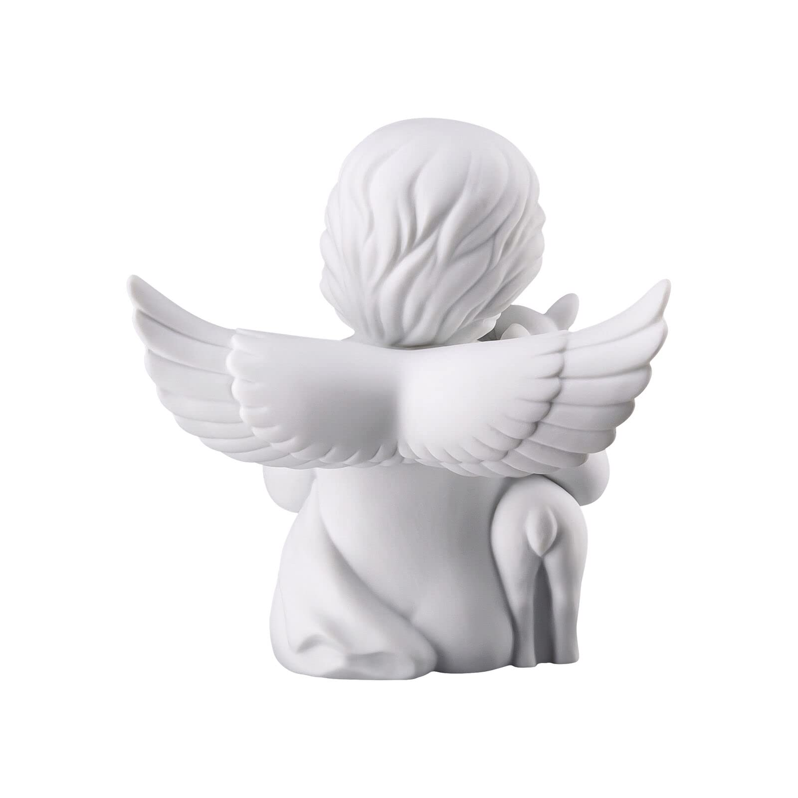 Rosenthal Anioł duży z Bambi biały matowy – figurka porcelanowa, tematyka kolekcjonerska, Wielkanoc 2023, figurka dekoracyjna, kolekcjonerski, anioł porcelanowy, jeleń, Ø 12,7 cm – wys. 13,9 cm