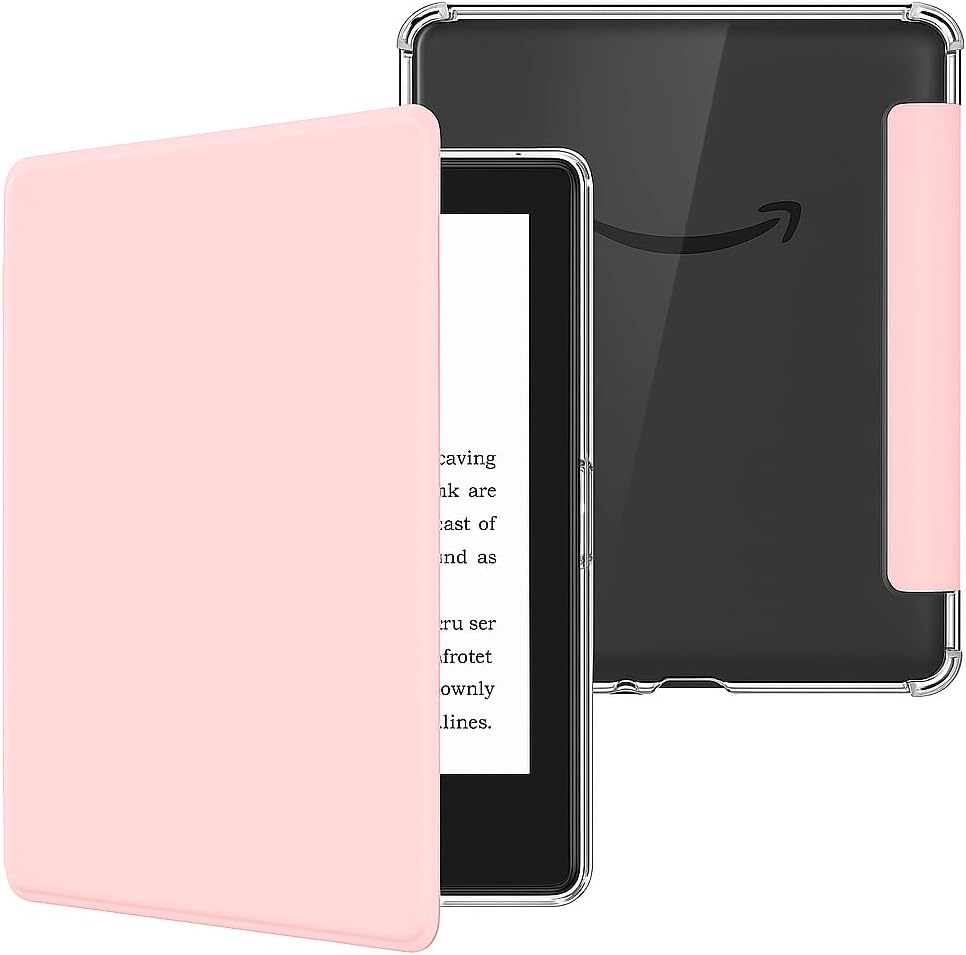 Capa Para Kindle 11ª Geração 6” (Modelos 2022 e 2024 – C2V2L3 e RS23CV) – Proteção Leve e Rígida com Traseira Transparente – Auto Hibernação – Fechamento Magnético (Rosa)