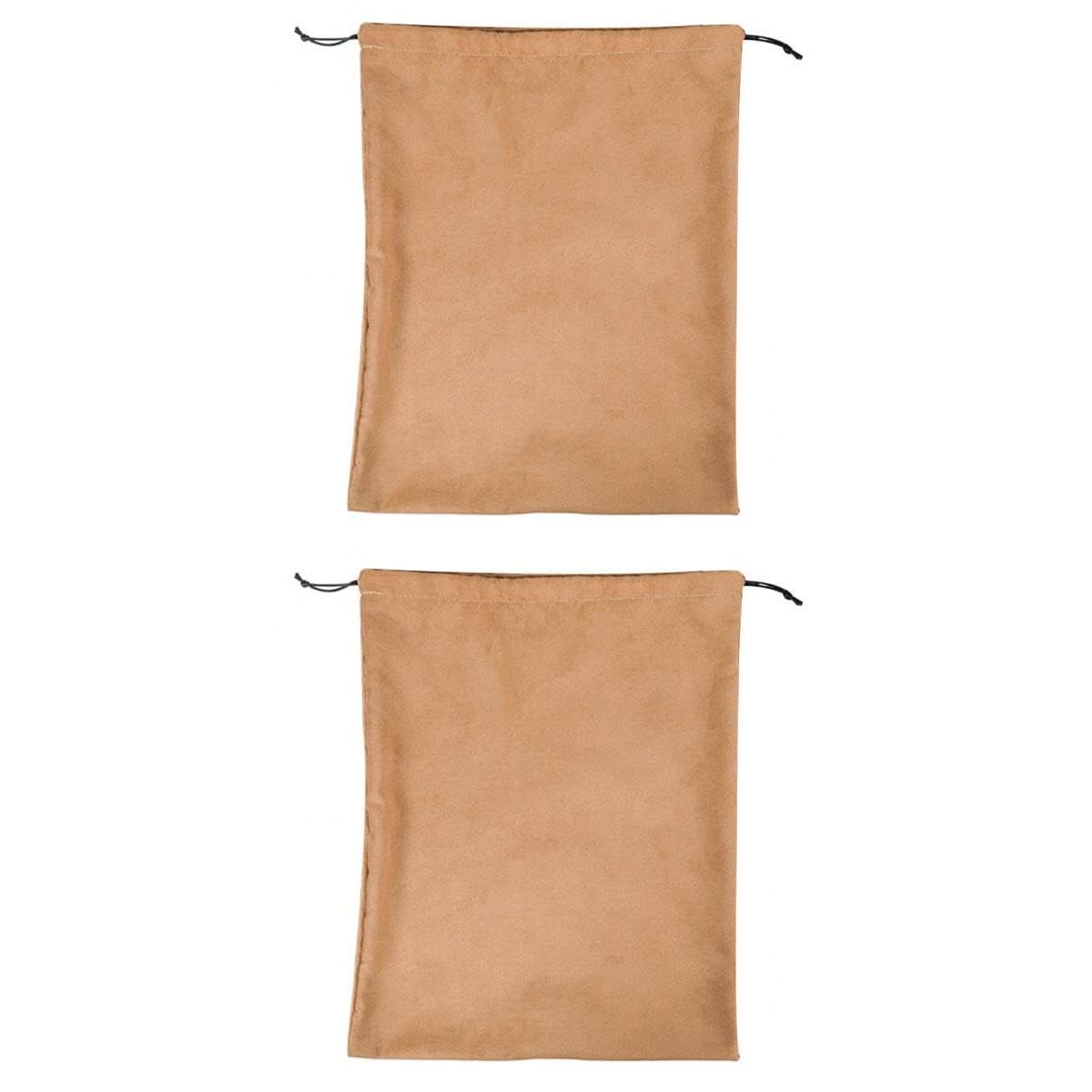 2pack Large Plain Dust Cover Drawstring Bag for Handbags Storage Bag Khaki-picture-47