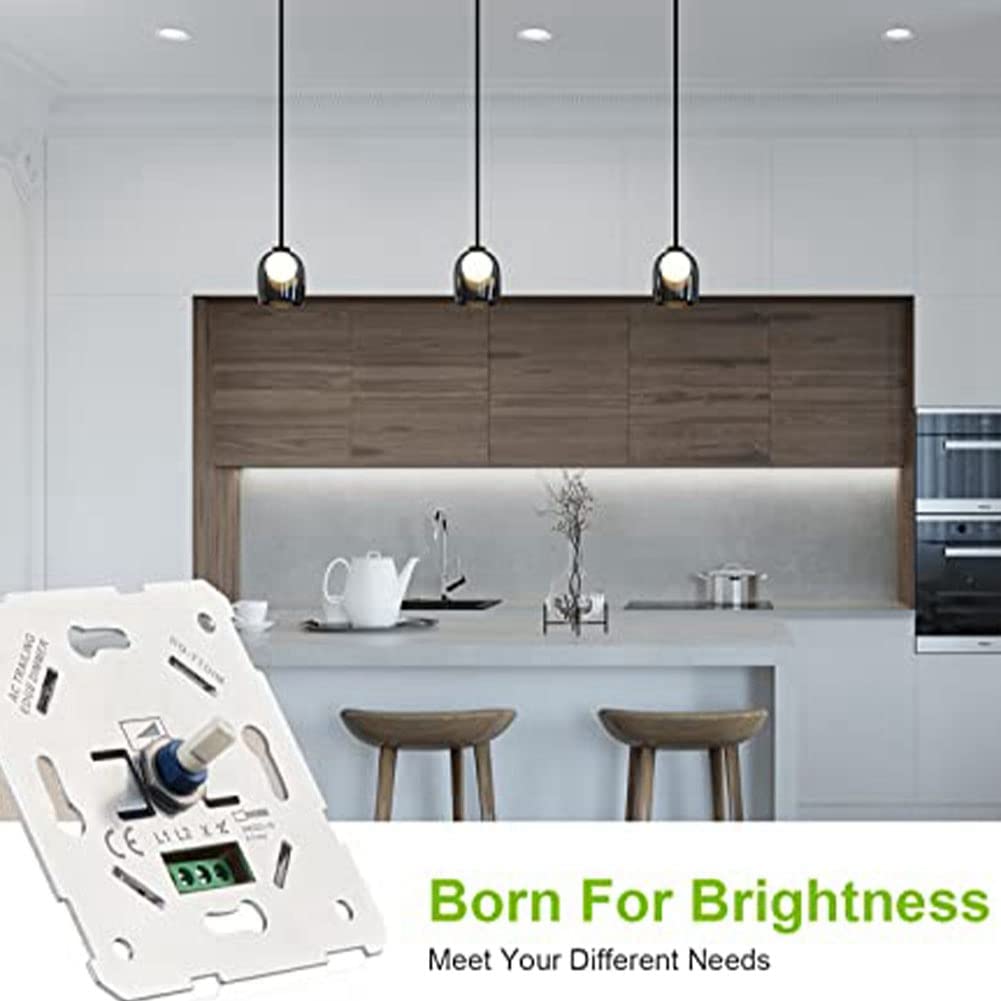 Booso Dimmer LED Gradateur encastrable 5-300 W Variateur LED pour LED Dimmable et Halogène