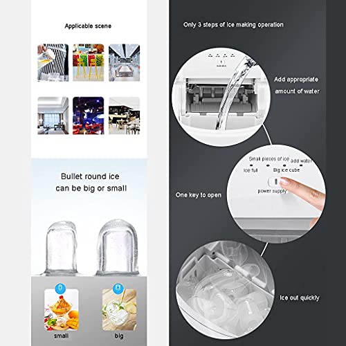 Máquina para hacer cubos de hielo con 2 tamaños LED miniatura 2