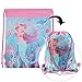 Konsait Mermaid Party Bags Kids Mermaid Birthday Party Supplies Favors Gift Bags 10 Pack, Kids Party Candy Drawstring Bags Pouch, Goodie Bags for Children Girls Toddlers
