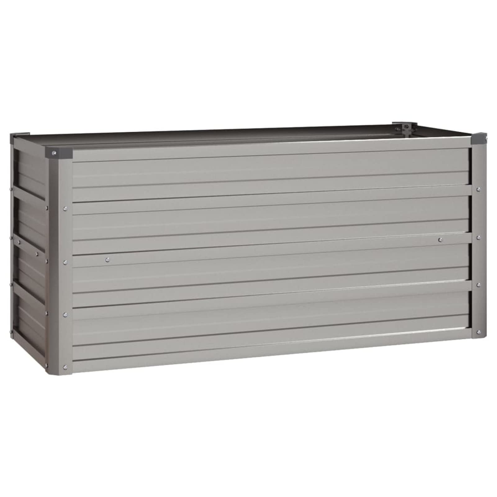 IKAYAA Bancal alto oxidado para jardín, bancal alto, metal, jardinera, 100 x 40 x 45 cm, bancal alto, balcón, jardinera, balcón, bancal, acero corten, compostador, kit de jardinera elevada