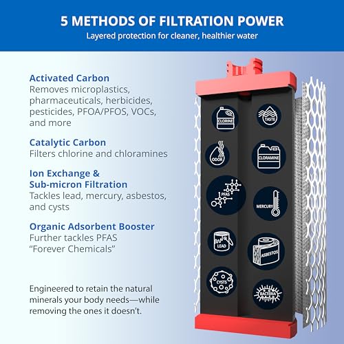 Image of Aquasana Under Sink Water Filter | Certified 3-Stage Max Flow Filtration | Reduces up to 99.99% of PFAS, Lead, Chlorine, & More | Under Counter Drinking Water Filter | Matte Black Faucet | AQ-6300M-MB
