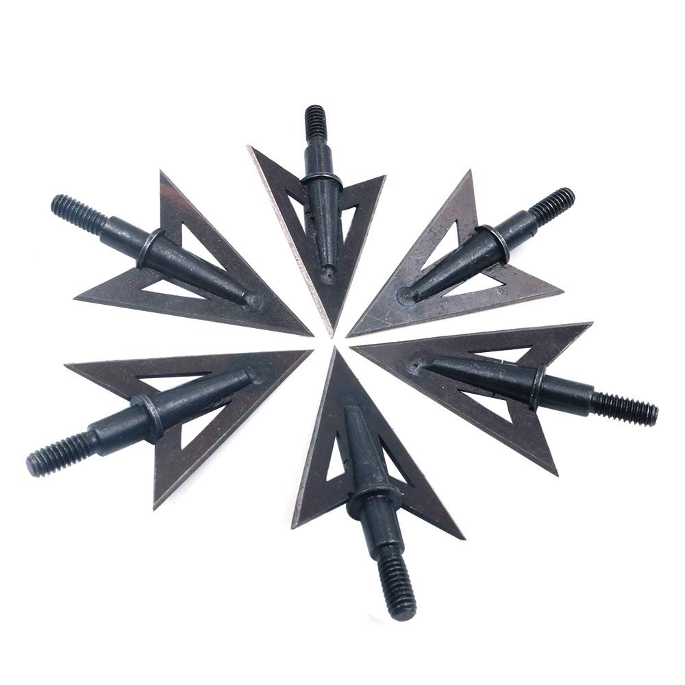 Namvo 6 pièces Flèche de Poisson en Acier Inoxydable Broadheads 100 Grain Tir à l'Arc Chasse Plein Air