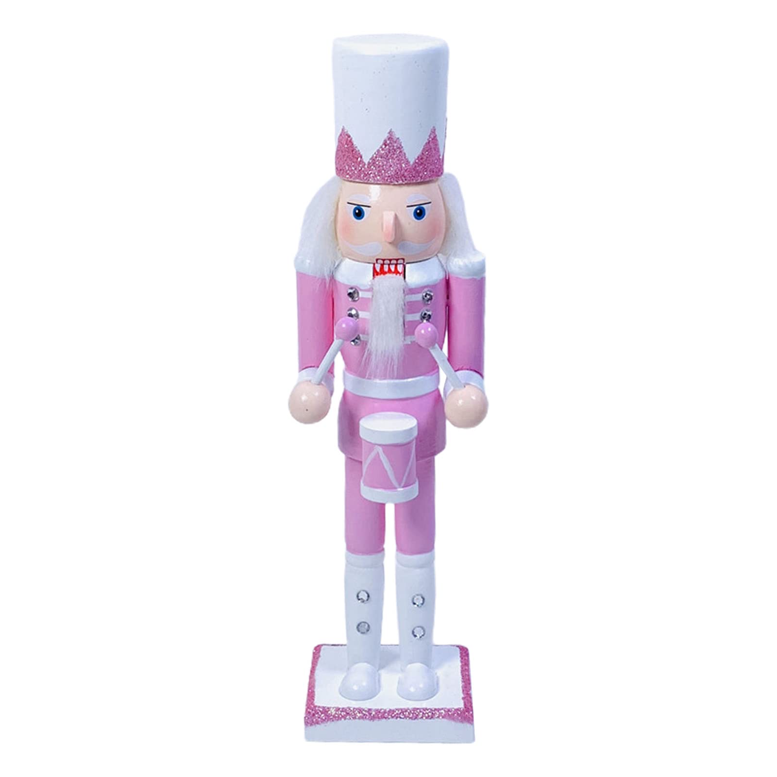 Elnwnnkc 30cm Merry Christmas Decorations Figurine Wooden Soldier King Puppet Ornament for Indoor Winter Table Home King