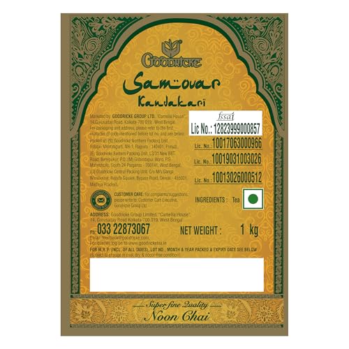 Image of GOODRICKE Samovar Kadakari Tea - 1 kg | Natural Kashmiri Loose Leaves Noon Chai For Freshness | Richer Taste And Flavoured | Irresistible Aroma