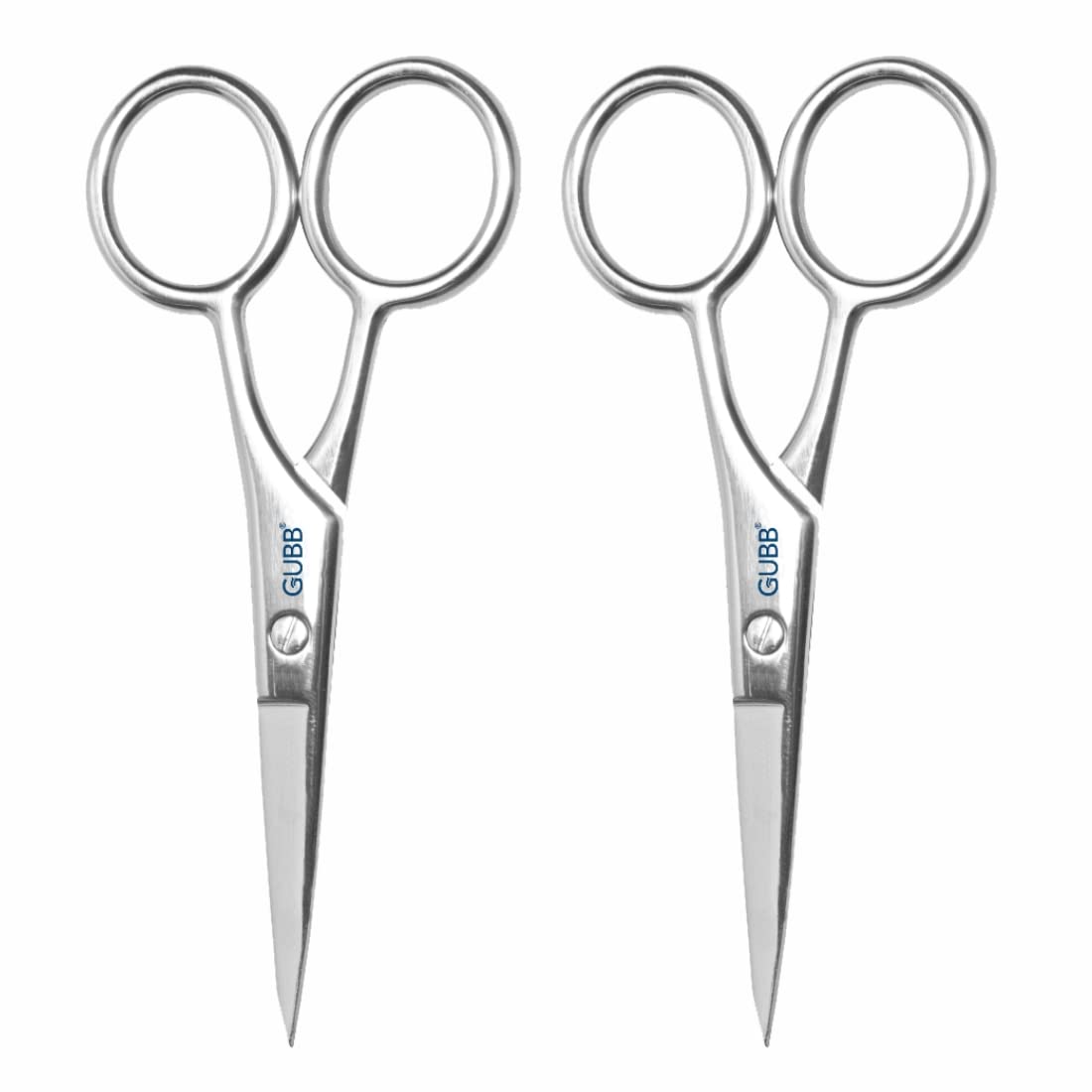GUBB Grooming Scissor Hair Cutting, Moustache & Beard Trimming For Men & Women (Grooming Scissor (Pack Of 2), Multicolor