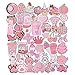 KINBOM 50 Pezzi Adesivi Carini Graffiti Adesivi Rosa Stickers in Vinile Impermeabili Aesthetic Kawaii Cibo per Bottiglie d'Acqua Laptop Album di Ritagli Diario Ragazze Adolescenti (Vari Modelli)