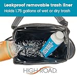 High Road Car Seatback Organizer - Hanging Car Trash Can with Tissue Holder - Image 4