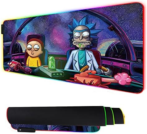 Envysun RGB Mouse Pad LED Light Gaming Mouse Pad with Rubber Base Colorful Computer Carpet Desk Mat for PC Laptop (31.5 11.8 inch) (80x30 rgpinktk)