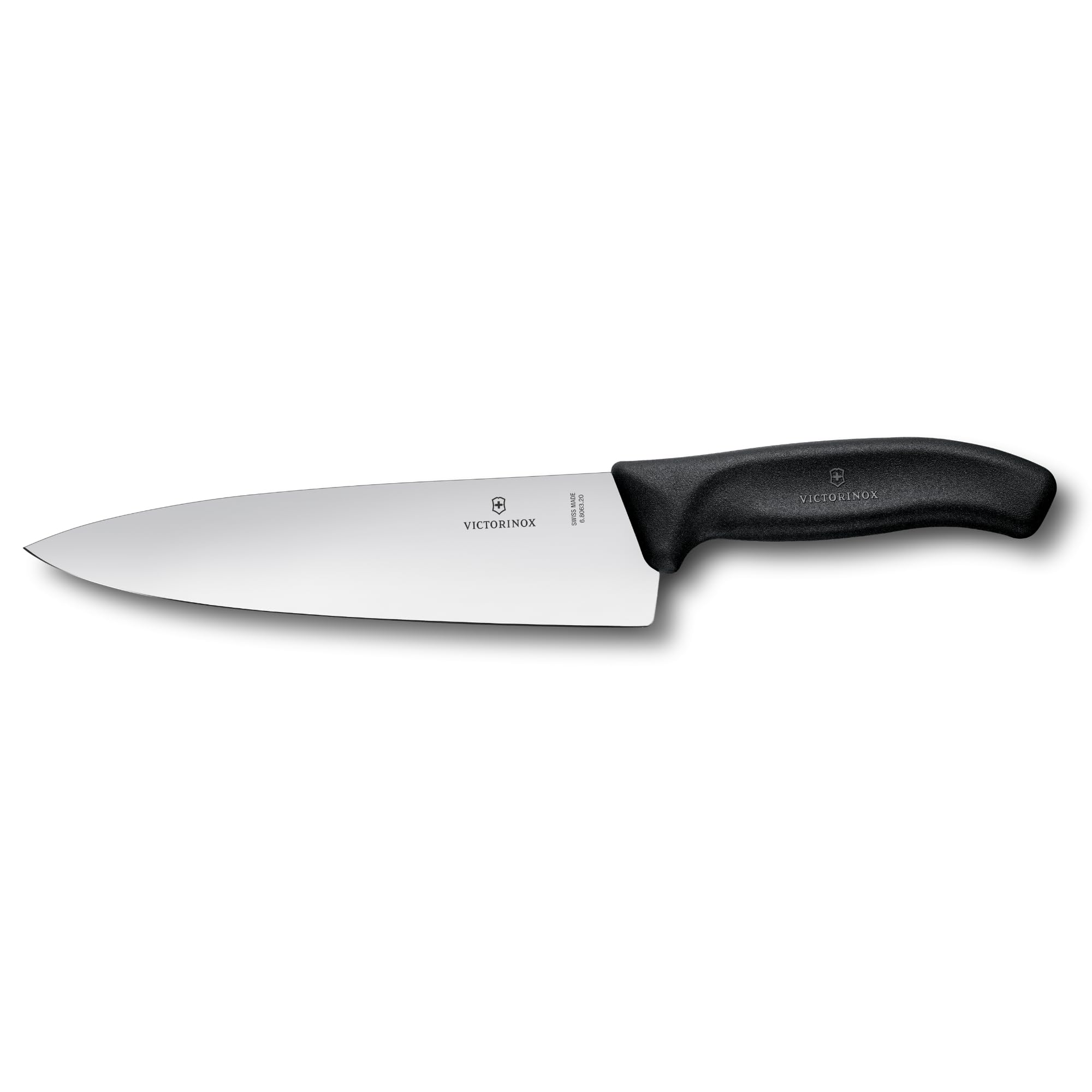 Victorinox Swiss Classic, Profi Tranchiermesser, Extra Scharfe Klinge, gerader Schliff, 20 cm, Kunststoffgriff, Rostfreier Stahl, schwarz