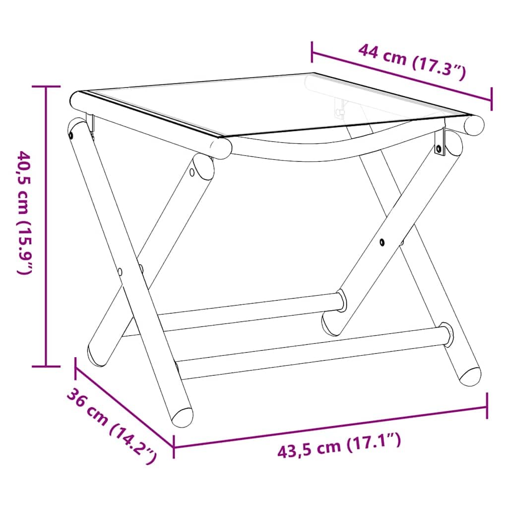 vidaXL Reposapiés Plegable Silla Asiento Otomana Taburete Jardín Asiento Salón Terraza Patio Exterior Balcón Textilene y Aluminio Negro y Plateado
