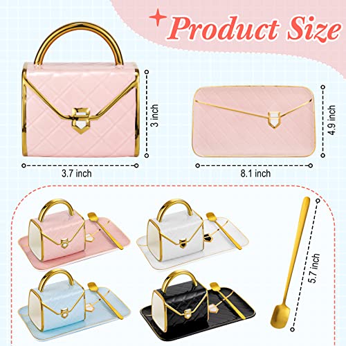 Set 4 tazas manos bolsa 10 oz cerámica clásico miniatura 2