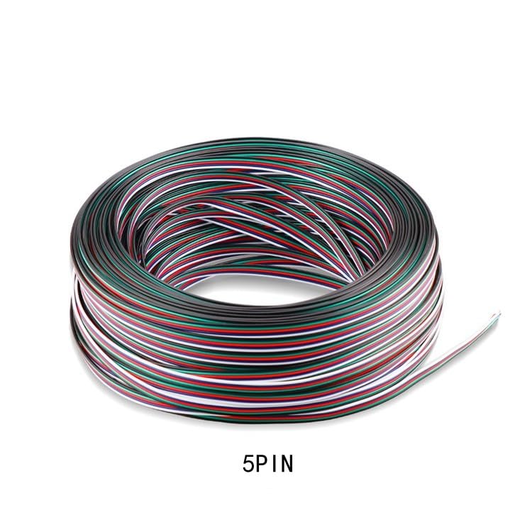 Boicus Wiring Connecting Terminals - 22awg 2pin 3pin 4pin 5pin 6pin Extension Electric Wire 5050 3528 RGB RGBW RGBWW RGBCCT LED Strip Extend Cable Connector - (Style: A, Color: 6Pin, Package: 10M)
