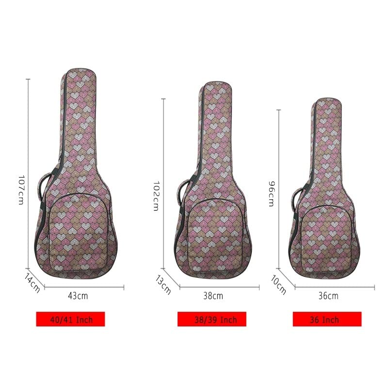 GOENN Étui de Guitare Sac de Guitare Sac à Dos de Guitare rembourré en Coton à Double Sangle (Color : A, Size : L) - Les Beatles, Paul McCartney, John Lennon, RIngo Starr, George Harrison GOENN Étui de Guitare Sac de Guitare Sac à Dos de Guitare rembourré en Coton à Double Sangle (Color : A, Size : L) – Image 3