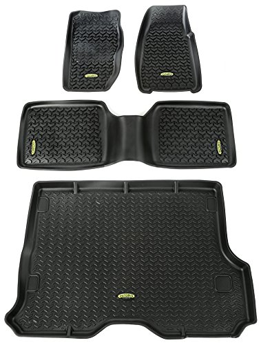 Outland 391298830 Black Front, Rear and Cargo Floor Liner Kit For Select Jeep Cherokee Models