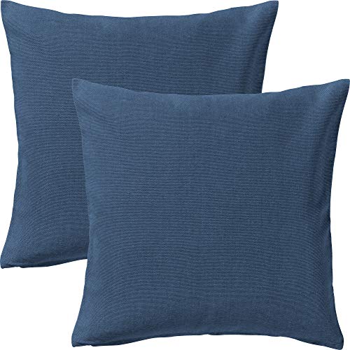Erwin Müller Kissenhülle London 2er-Pack Baumwolle Marine Größe 50x50...