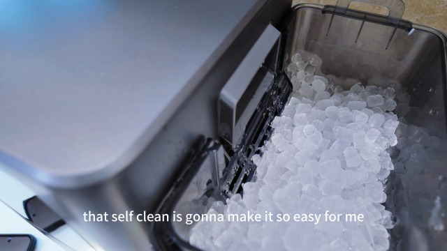 Image of Silonn Nugget Ice Maker Countertop with App & Voice Control, 40 lbs /24H Pebble Ice Machine, 3L Water Tank, Self Cleaning Sonic Ice Maker, Soft Chewable Ice for Home, Kitchen, Party