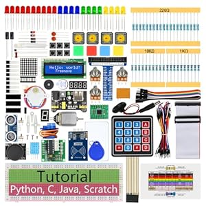 Freenove RFID Starter Kit for Raspberry Pi 5 4 B 3 B+ 400 Zero 2 W, 927-Page Detailed Tutorial, Python C Java Scratch Processing Code, 204 Items, 122 Projects (Raspberry Pi NOT Included)