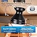 Amico Ceiling Fans with Lights, 42 inch Low Profile Ceiling fan with Light and Remote Control, Flush Mount, Reversible, 3CCT, Dimmable, Noiseless, Black Ceiling Fan for Bedroom, Indoor/Outdoor Use