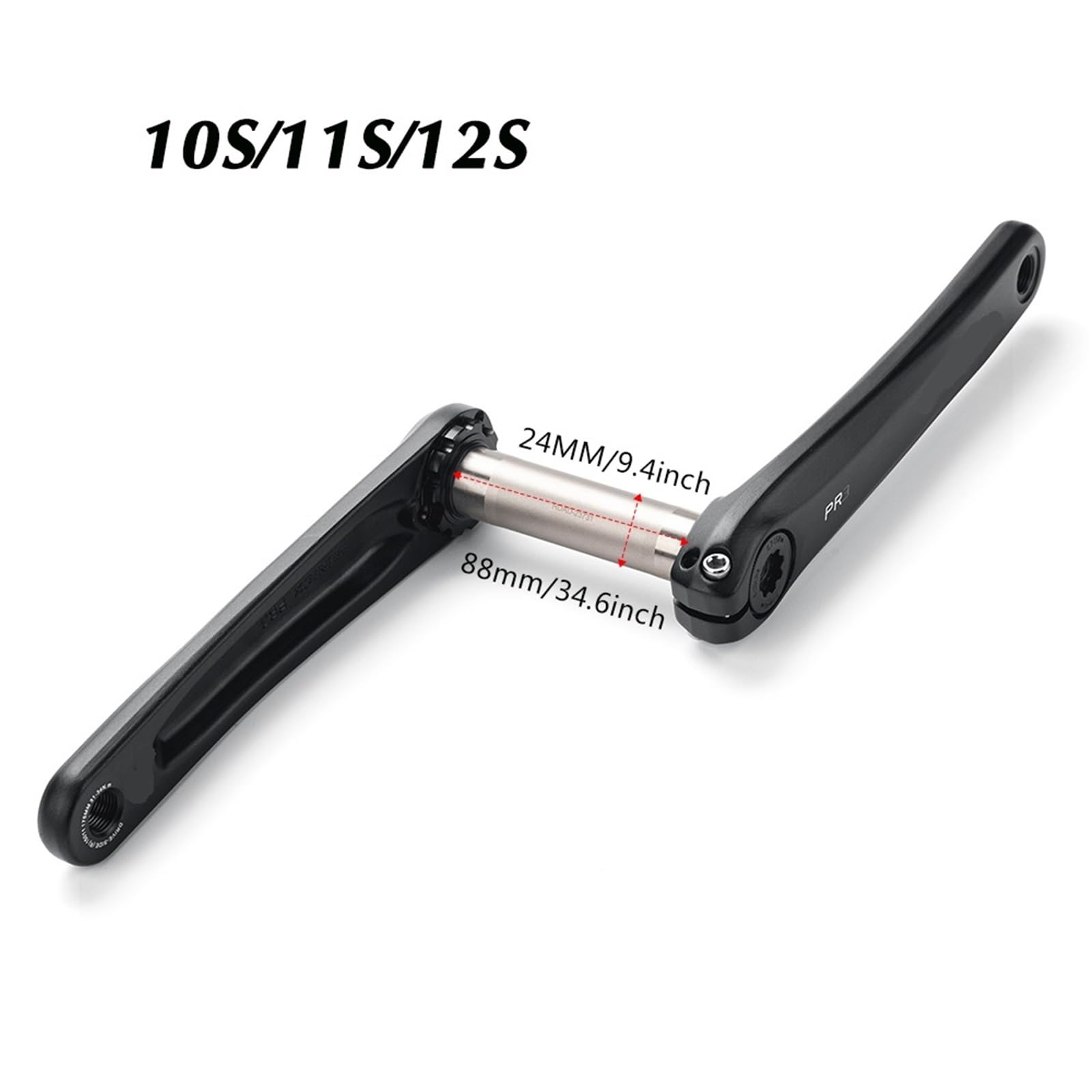 Pédalier de vélo de Route 2x10/11/12 Vitesses Double Plateau 50-34T/53-39T/36-52T/30-46T/231 (30-46T, 165 mm)